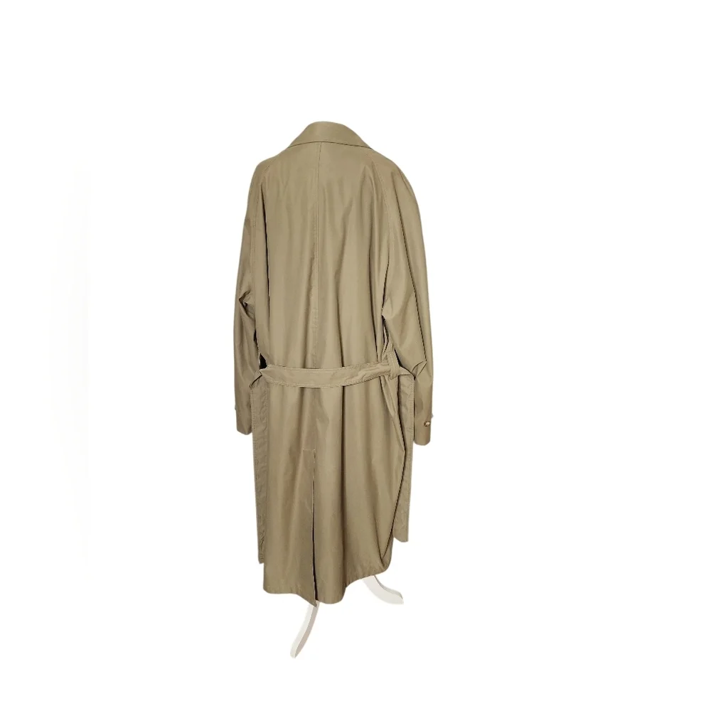 Lauren RL Vintage Trench Coat Mens 44 Long Khaki, RN76926 Made In Vietnam